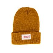 USC Trojans Camel Southern California Trojans Woven Label Waffle Knit Cuff Beanie